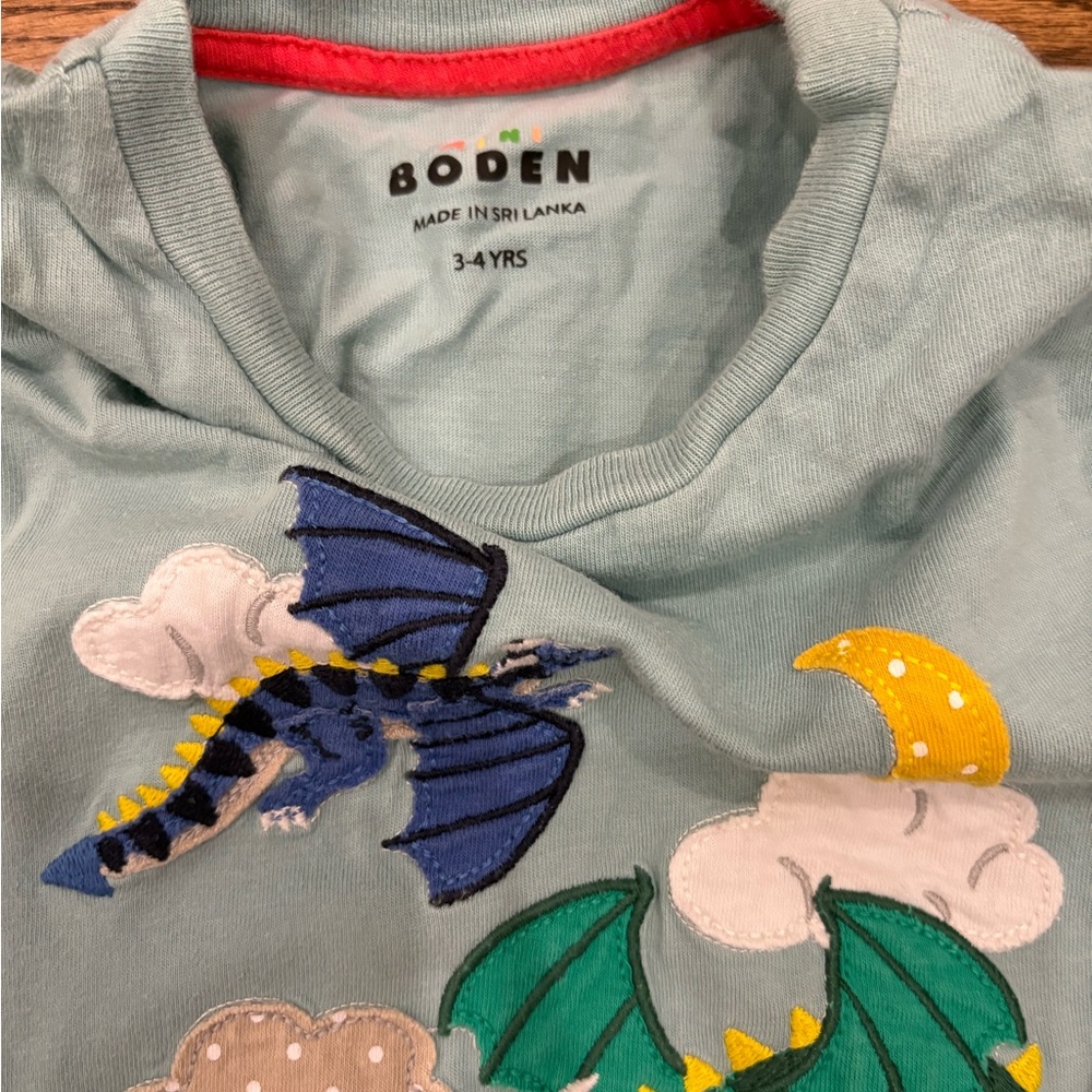 Baby Boden Long Sleeve Tee with Dragon - 3-4y - Picture 2 of 4